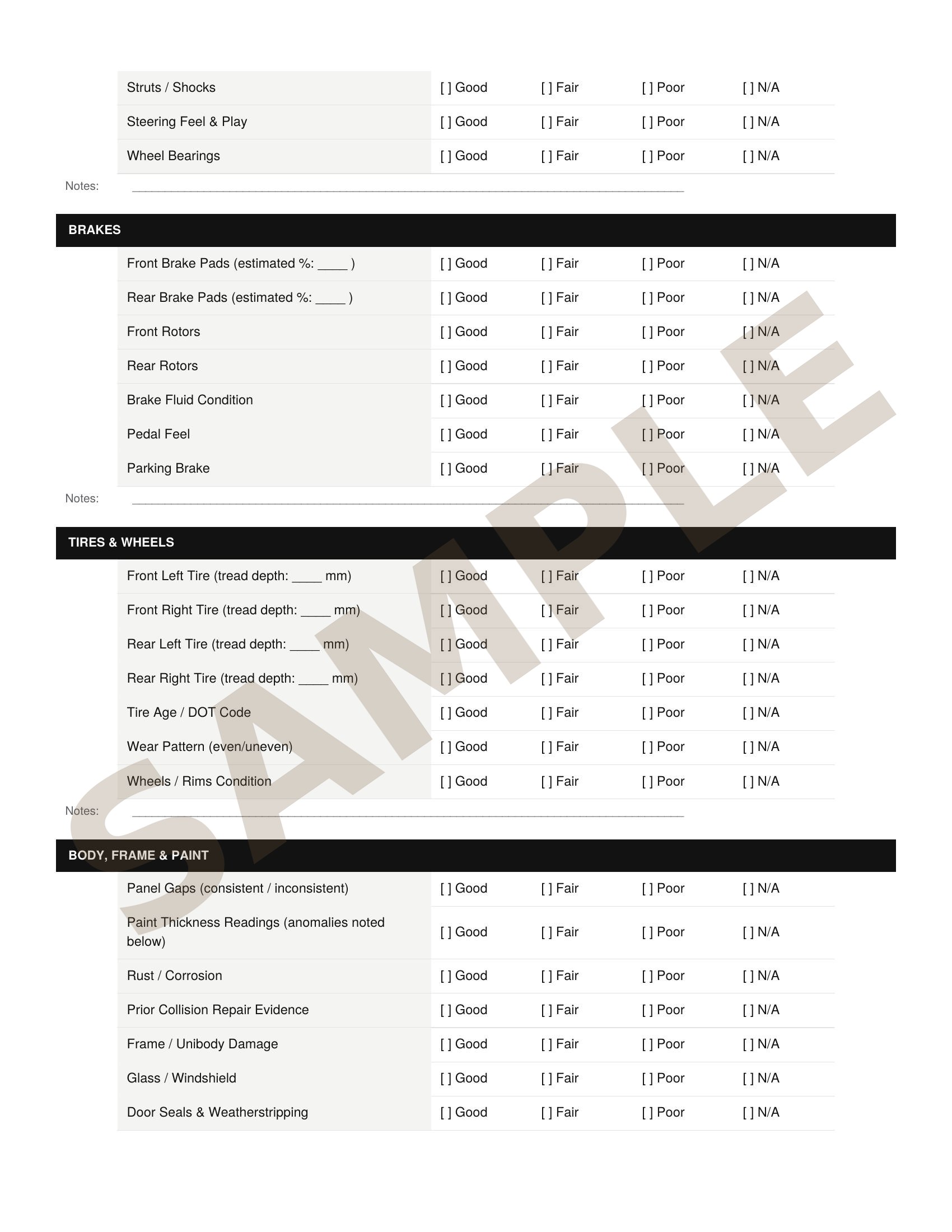 Inspection report, page 2 of 4