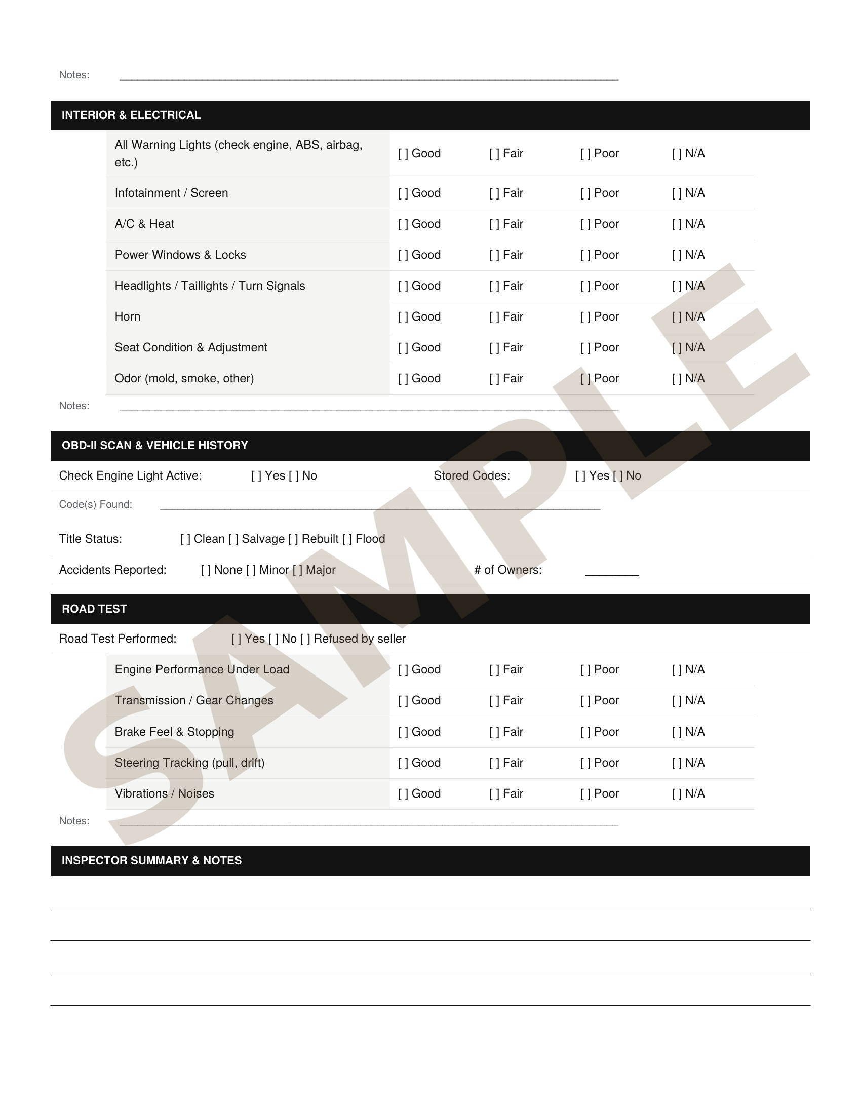 Inspection report, page 3 of 4